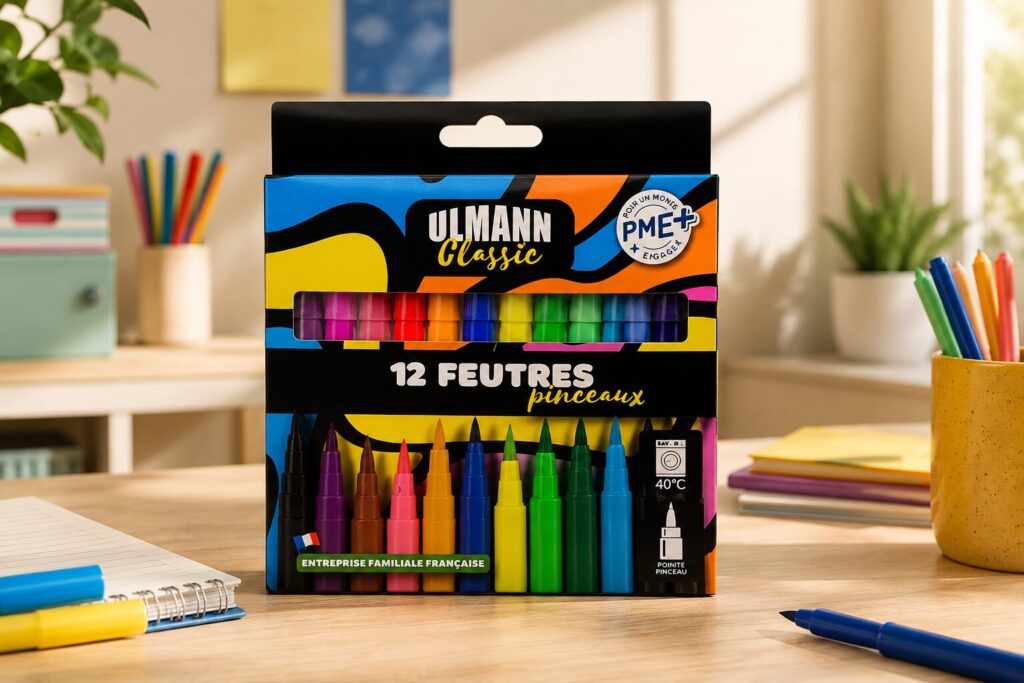 image représentant une mise en situation de fournitures scolaires sur une table