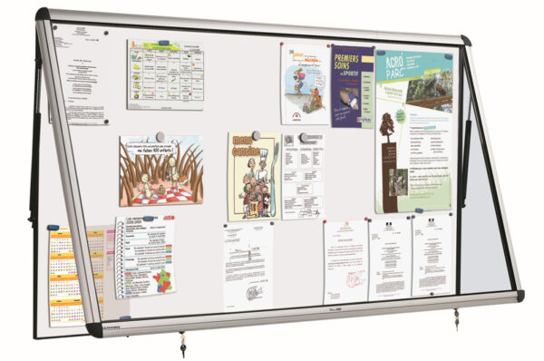 Vitrines d'affichage extérieur à porte relevable