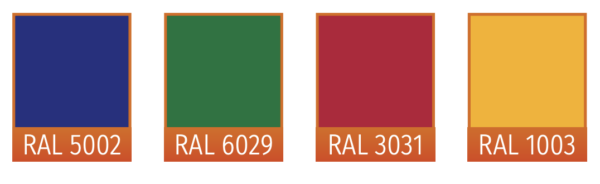 Couleur pour encadrement aux choix : bleu, vert, rouge, jaune