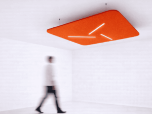 Image représentant une solution acoustique accroche au plafond