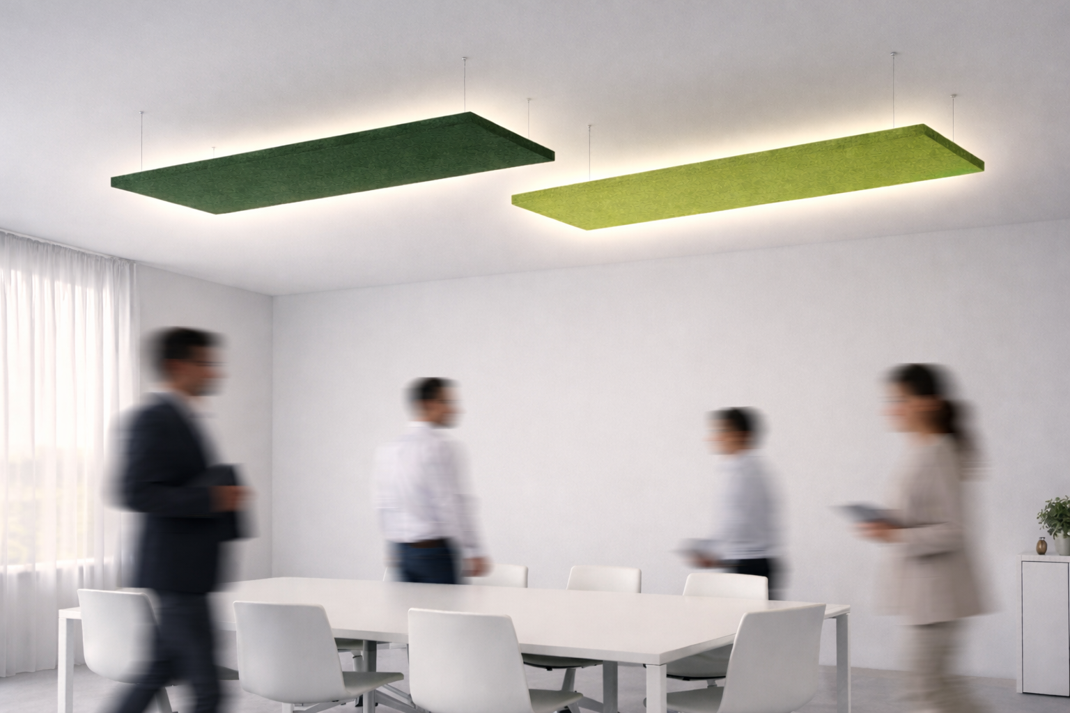 Image représentant une solution acoustique accroche au plafond