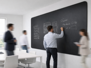 image représentant un tableau d'écriture liberté à composer