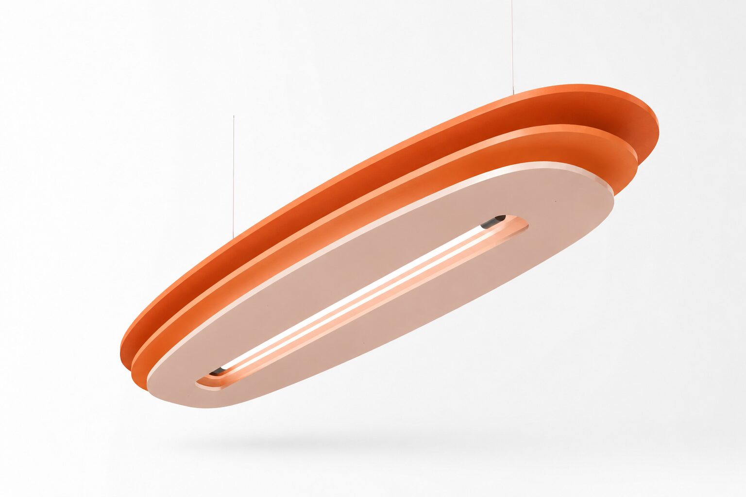 image représentant un luminaire acoustique décoratif en forme de cocoon