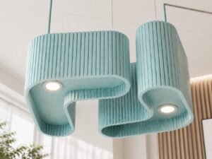 Duo ou trio de luminaires acoustiques - Olivia