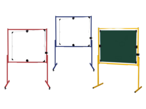 Mixte vert et blanc chassis rouge. Tableau pivotant, tableau d'école