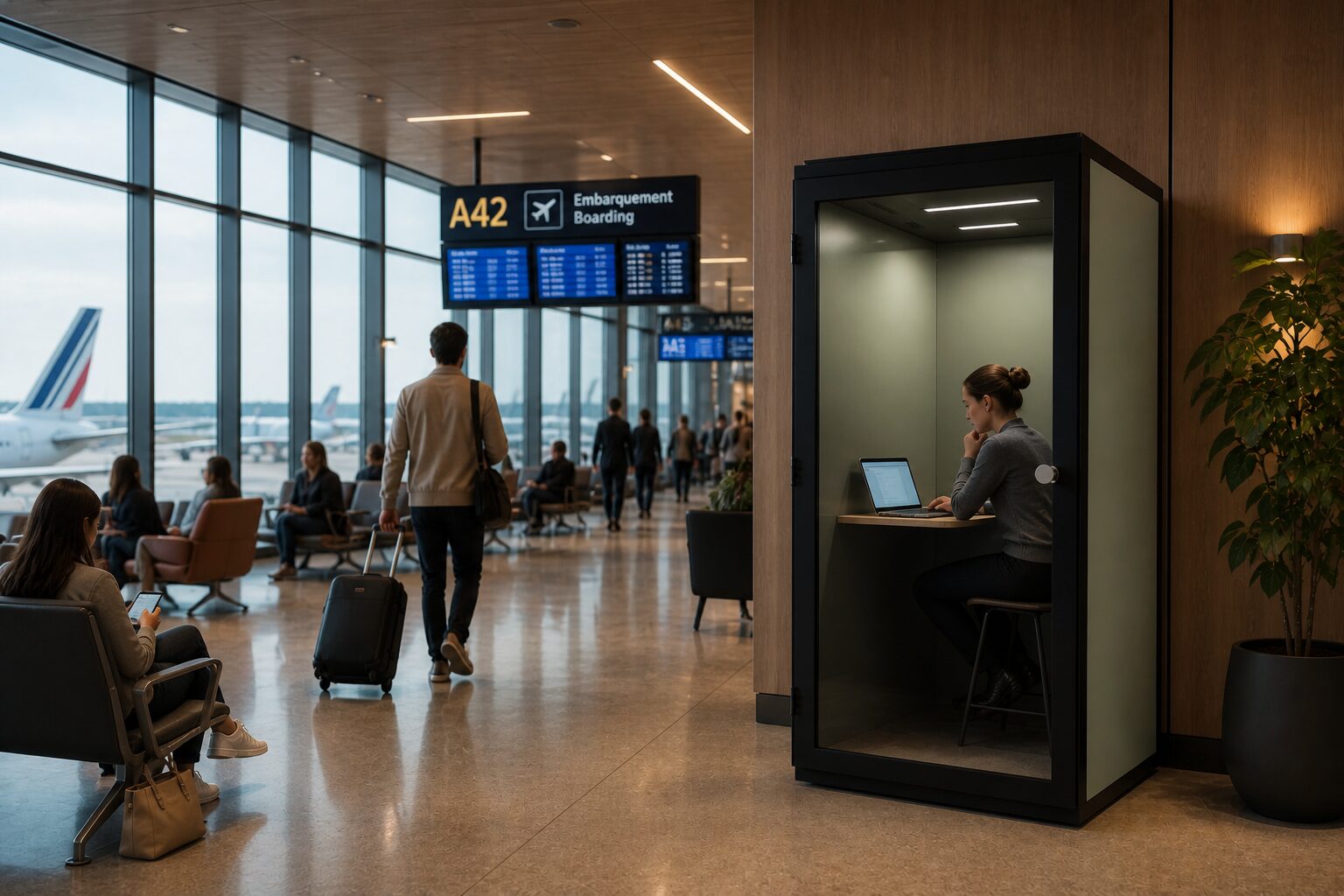 Image représentant une cabine acoustique une place - Atmo by Ulmann