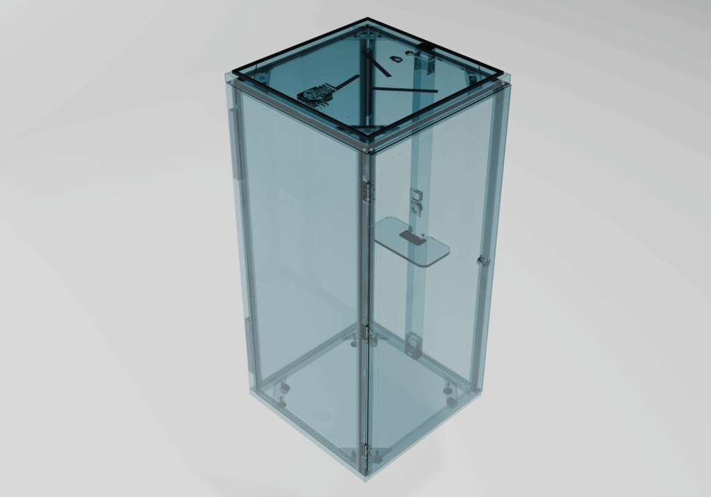 cabine acoustique une place en transparence