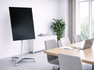 image représentant un tableau de conférencier en verre