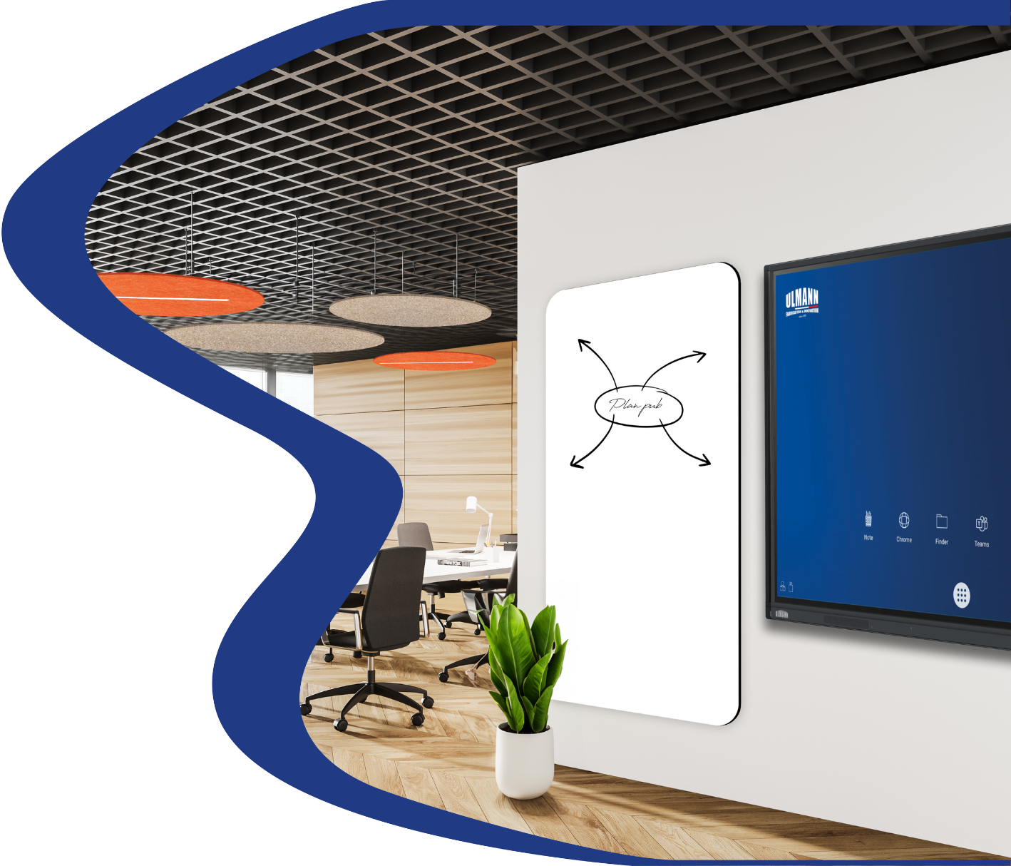 écran interactif-solutions acoustique-bureaux