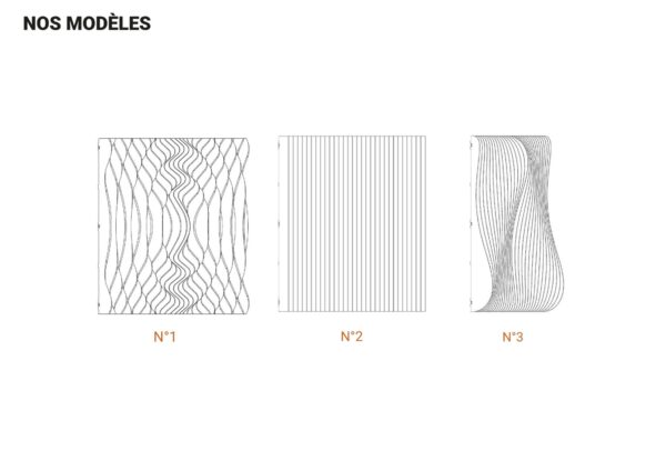 image représentant nos modèles de panneaux acoustiques