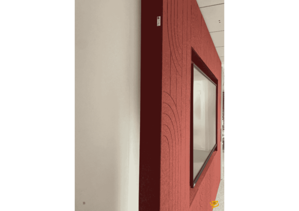 coffre d'écran acoustique rouge
