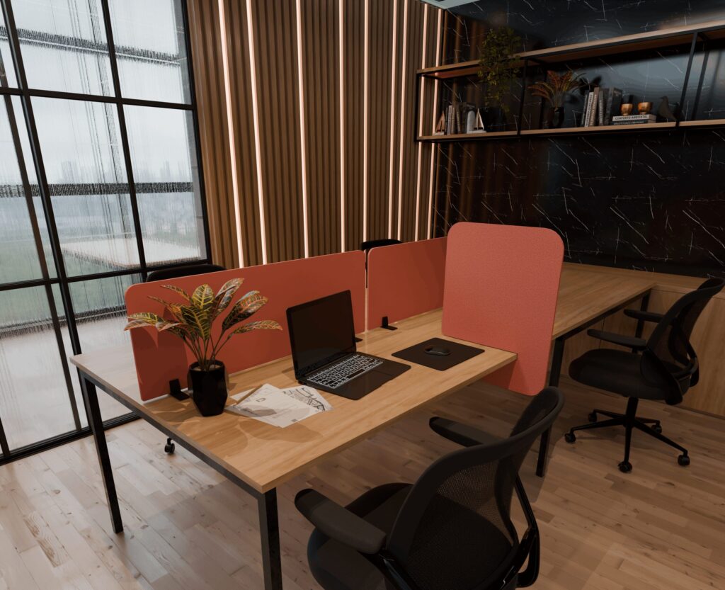 image représentant des séparateurs d'espace en écran de bureau se calant sans pince