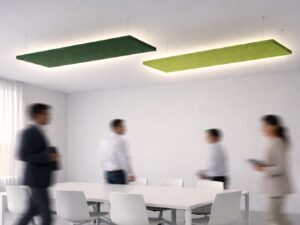Image représentant une solution acoustique accroche au plafond
