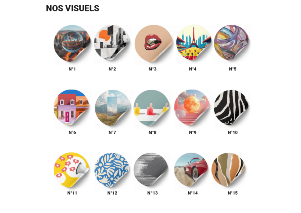 Cette image représente les visuels disponible lors de la personnalisation des produits acoustiques.