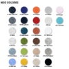 Cette image représente les coloris disponibles lors de la personnalisation des produits acoustiques.