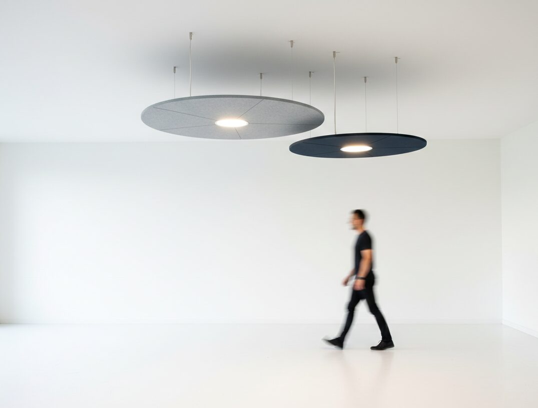Image représentant une solution acoustique accroche au plafond