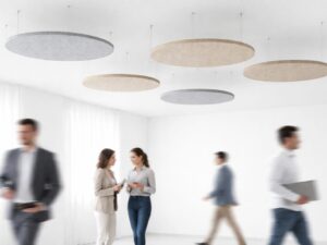 Image représentant une solution acoustique accroche au plafond
