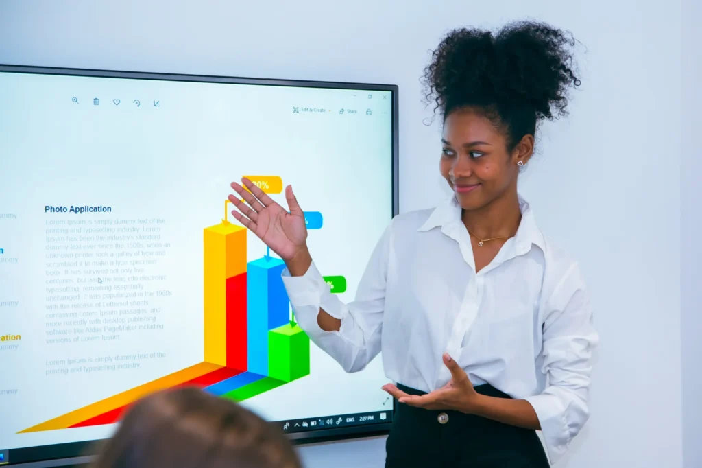 Cours donné sur un tableau interactif Ulmann